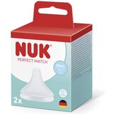 Nuk cucelj silikon Perfect Match S, 0m+, 2 kos | Shoptok.si