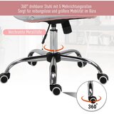  Uredska ergonomska stolica umjetna koža podesiva visina roza | shoptok.hr