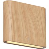 QAZQA Skandinavska zunanja stenska svetilka lesena 11,5 cm vklj. LED IP65 - Batt | Shoptok.si