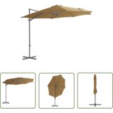  The Living Store Previsni senčnik z jeklenim drogom 300 cm taupe - Previsni Senčnik, (21743440) Cene