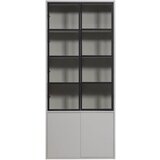 vtwonen Svijetlo siva vitrina od masivnog bora 101x230 cm Basic – Cijene
