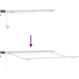 vidaXL Ročna retraktibilna tenda z LED, rdeča in bela, 300x250 cm | Shoptok.si