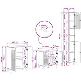  Set za kupaonicu od 3 dijela ALKMAAR Siva Sonoma | shoptok.hr