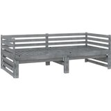  Dnevni ležaj na izvlačenje sivi od borovine 2 x (90 x 200) cm | shoptok.hr