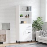  Visoka komoda bijela 69,5x34x180 cm konstruirano drvo Slike