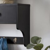 SoBuy stenska polica črne barve v skandinavskem slogu, (20814577) | Shoptok.si