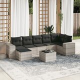 vidaXL 8-dijelni set vrtnih sofa od poliratana s jastucima svjetlosivi | shoptok.hr