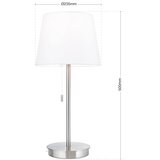 Orion LA 4-1205/1 - Stona lampa sa USB portom LUDWIG 1xE27/40W/230V bela/hrom | Eponuda.com