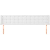  Uzglavlje s ušima bijelo 163x16x78/88 cm od umjetne kože | shoptok.hr