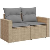 vidaXL 6-dijelni set vrtnih sofa s jastucima bež od poliratana | shoptok.hr