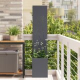 vidaXL Vrtni Sadič s Dekorativnom Pločom Antracit 32 x 140 cm | shoptok.hr