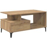 vidaXL Klubska miza artisan hrast 90 x 49 x 45 cm Konstruiran les | Shoptok.si