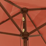  Vrtni suncobran s drvenim stupom terakota 198 x 198 x 231 cm | shoptok.hr