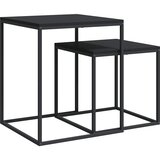  2-dijelni set stolića za kavu od konstruiranog drva i metala | shoptok.hr
