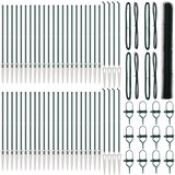 vidaXL šesterokutna ograda Zelena 1.6x100 m Čelik, stupovi za ogradu s klinom 13 kom Ø32 mm 180 cm Galvanizirani čelik | shoptok.hr