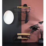 Spinder Design Crna/u prirodnoj boji metalna zidna vješalica s policom Rizzoli – | shoptok.hr