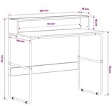  Stol s pohranom Hrast artisan 100 x 50 x 91 cm - Hrast artisan 100 x 50 x 91 cm | shoptok.hr