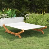  Vrtni ležaj 165x188,5x46 cm od masivnog savijenog drva krem Cijene