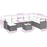  9-dijelni set vrtnih sofa s jastucima bež od poliratana | shoptok.hr