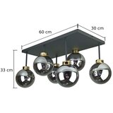  Plafonski luster DEA 6xE14/60W/230V crna/zlatna/zadimljena crna | Eponuda.com