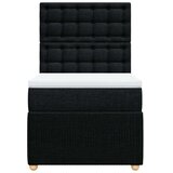 vidaXL Krevet s oprugama i madracem crni 90x200 cm od tkanine | shoptok.hr