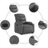  Električni naslonjač na podizanje od umjetne kože siva | shoptok.hr