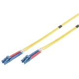 Digitus optični povezovalni kabel OS2 - 7 m LC do LC optični kabel - LSZH - duplex enojni način 09 / 125µ - 10 GBit / s - rumen DK-2933-07 steklena vlakna optična vlakna priključni k, (20434960)