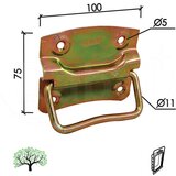 Dabel Ručka za sanduk RK1 ZNŽ X100 mm DSP (0105473)