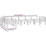  Vrtna sedežna garnitura 7-delna z blazinami aluminij antracit - - antracit siva - 40.65 - N/A - | Shoptok.si