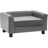 SOFA za pse siva 60 x 43 x 30 cm od pliša i umjetne kože | shoptok.hr