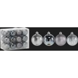 Molarem Home Set od 24 kuglice za božićno drvce – 6 cm, siva | shoptok.hr