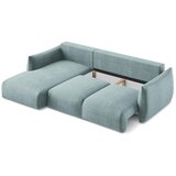 Makamii Plava sklopiva kutna garnitura (s lijevim kutom/s ležaljkom) Leila – | shoptok.hr