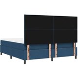 vidaXL Postelja s škatlastim dnom z ležiščem in klopjo modra 180x200 cm tkanina, (22083071) | Shoptok.si
