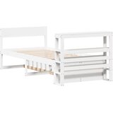  Okvir kreveta bez madraca bijeli 75 x 190 cm masivna borovina | shoptok.hr