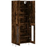  Visoka komoda dimljeni hrast 69,5x34x180 cm konstruiranog drva | shoptok.hr