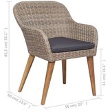  5-dijelni vrtni blagovaonski set smeđi | shoptok.hr