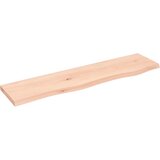 vidaXL Stenska polica 80x20x2 cm neobdelana trdna hrastovina Cene