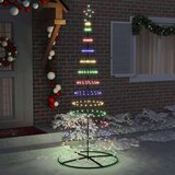 vidaXL LED božično drevesce večbarvno 138.5 x 138.5 x 399 cm Kovina | Shoptok.si