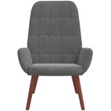  Opuštajuća fotelja tamno siva baršunasta | Shoptok.si
