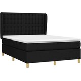  Krevet s oprugama i madracem crni 140x200 cm od tkanine | shoptok.hr