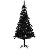 vidaXL umjetno božićno drvce sa stalkom crno 240 cm PVC | shoptok.hr