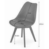 Mark stolica - siva / sive noge x 1 | shoptok.hr