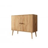 ADRK Komoda Deri s drvenim nogama i rukama od ueta - HRAST CRAFT-HRAST | shoptok.hr