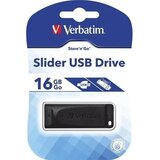  USB memorijski stik 2.0 Verbatim 16GB, crni, Store'n'Go, slider | Eponuda.ba