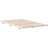 vidaXL Posteljni okvir Bela 140 x 190 cm Trdna borovina | Shoptok.si