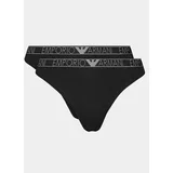Emporio Armani Underwear Set 2 parov klasičnih spodnjih hlačk 163334 4R223 00020 Črna
