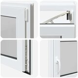 Podrumski prozor RISOR 90x70 cm Okretno-nagibni DIN desni bijeli - Bijela 90 x 70 cm (dvoslojni) 1 Naginjanje i okretanje desn | shoptok.hr