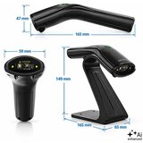 Qoltec 52750 – Žični bralnik črtnih kodov 1D/2D in QR kod s postoljem, USB, črn | Shoptok.si