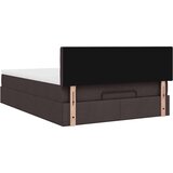 vidaXL Otomanski posteljni okvir z vzmetnico rjav 140x200 cm blago | Shoptok.si