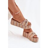 Boto Womens Wedge Sandals With Braiding And Decoration Multicolor Isolene | ePonuda.com